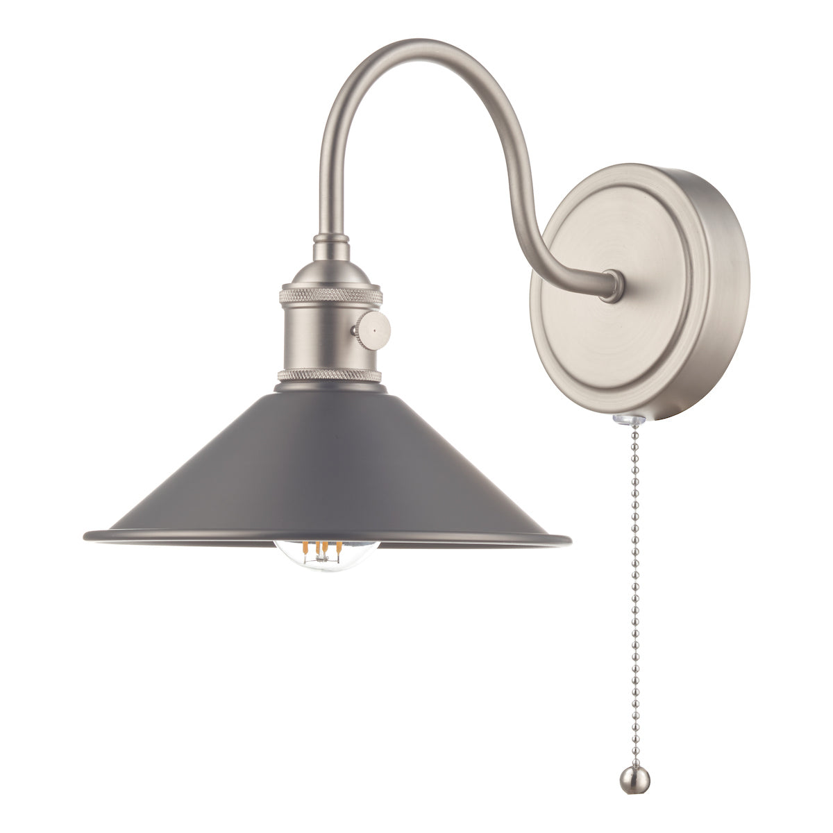 HADANO 1LT W/LT ANT CHR WITH ANTIQUE PEWTER SHD