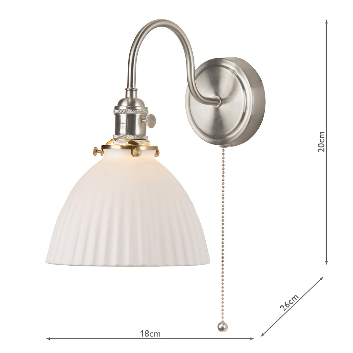 HADANO 1LT W/LT ANT CHR WITH CERAMIC DOMED SHD