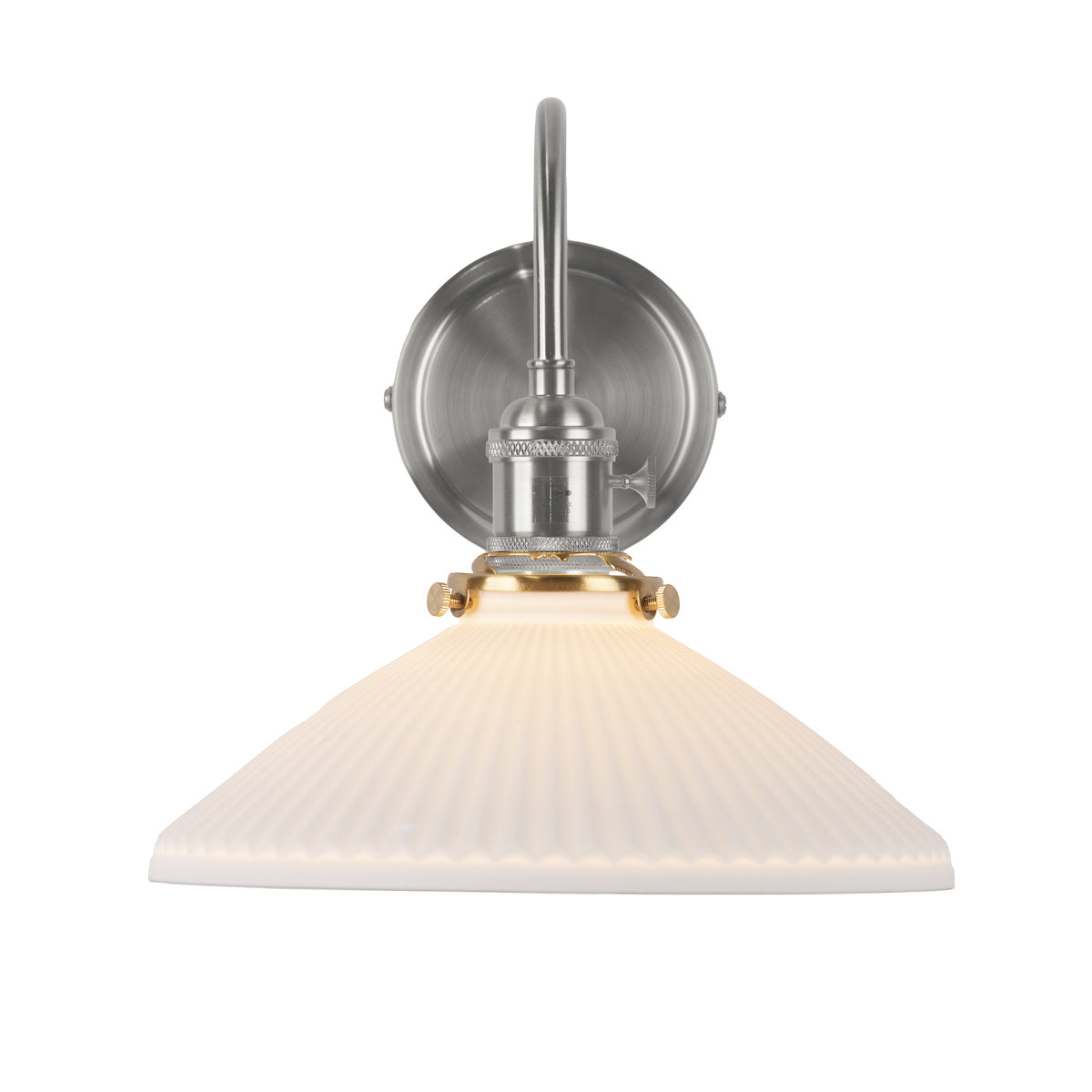 HADANO 1LT W/LT ANT CHR WITH CERAMIC SHALLOW SHD