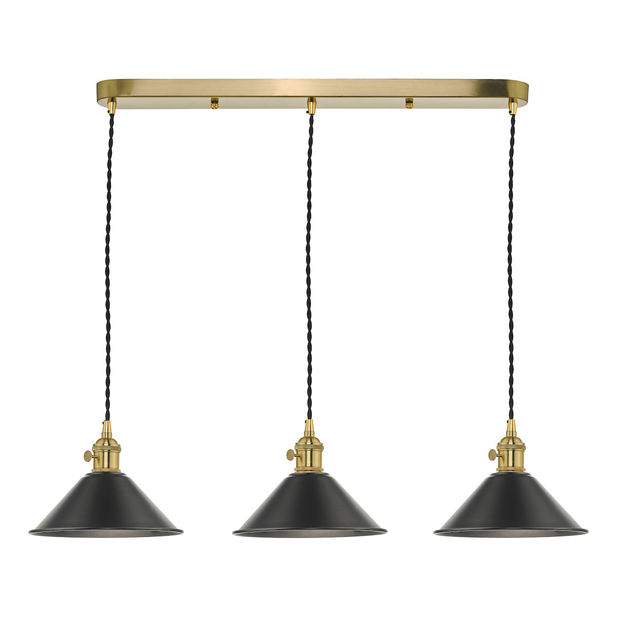 HADANO 3LT SUSPENSION BRASS WITH ANTIQUE PEWTER SH