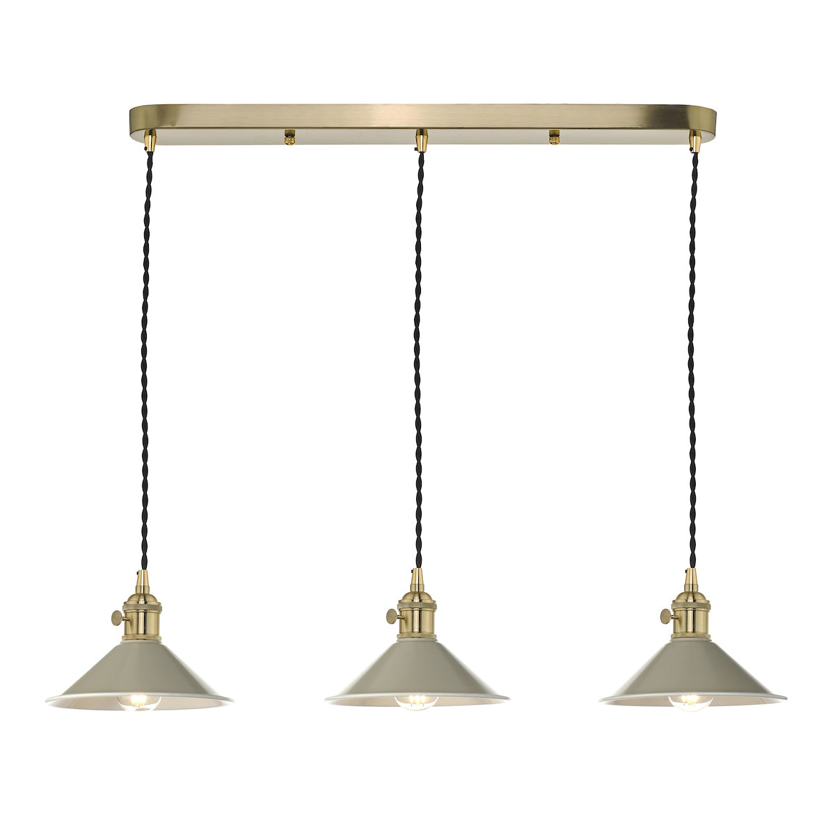 HADANO 3LT SUSPENSION BRASS WITH CASHMERE METAL SH