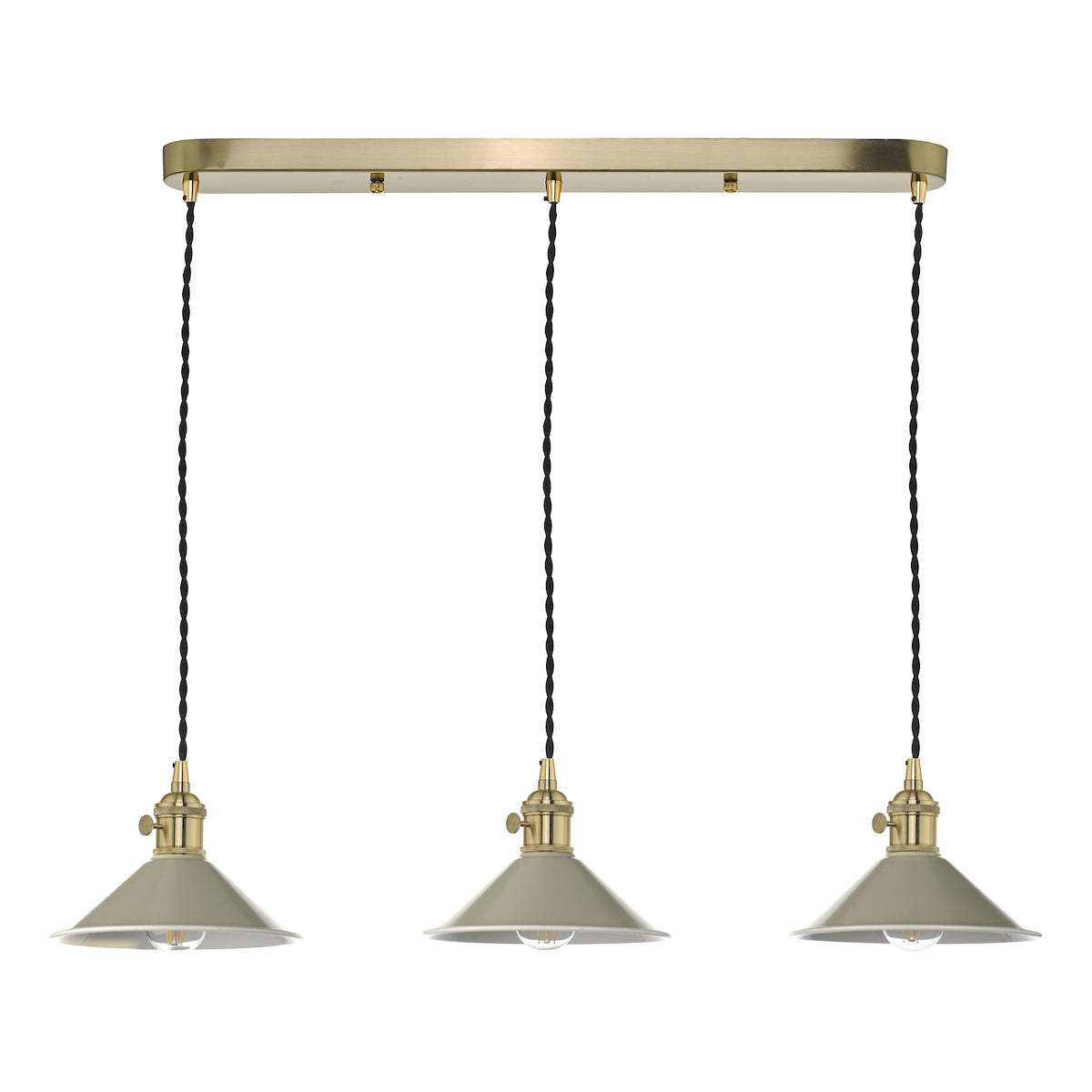 HADANO 3LT SUSPENSION BRASS WITH CASHMERE METAL SH
