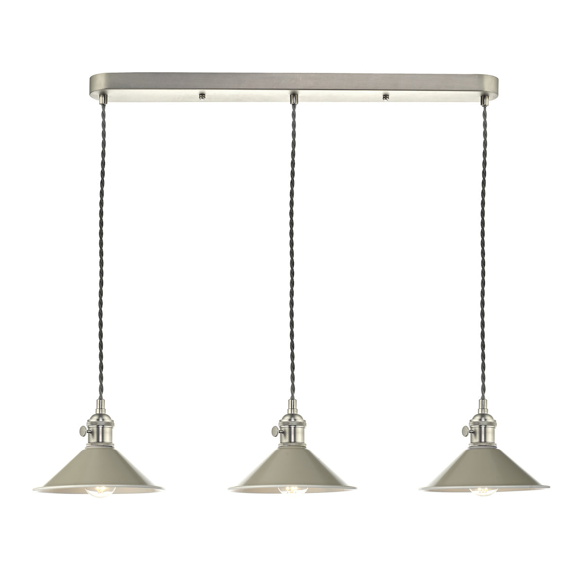 HADANO 3LT SUSPENSION ANTIQUE CHROME WITH CASHMERE