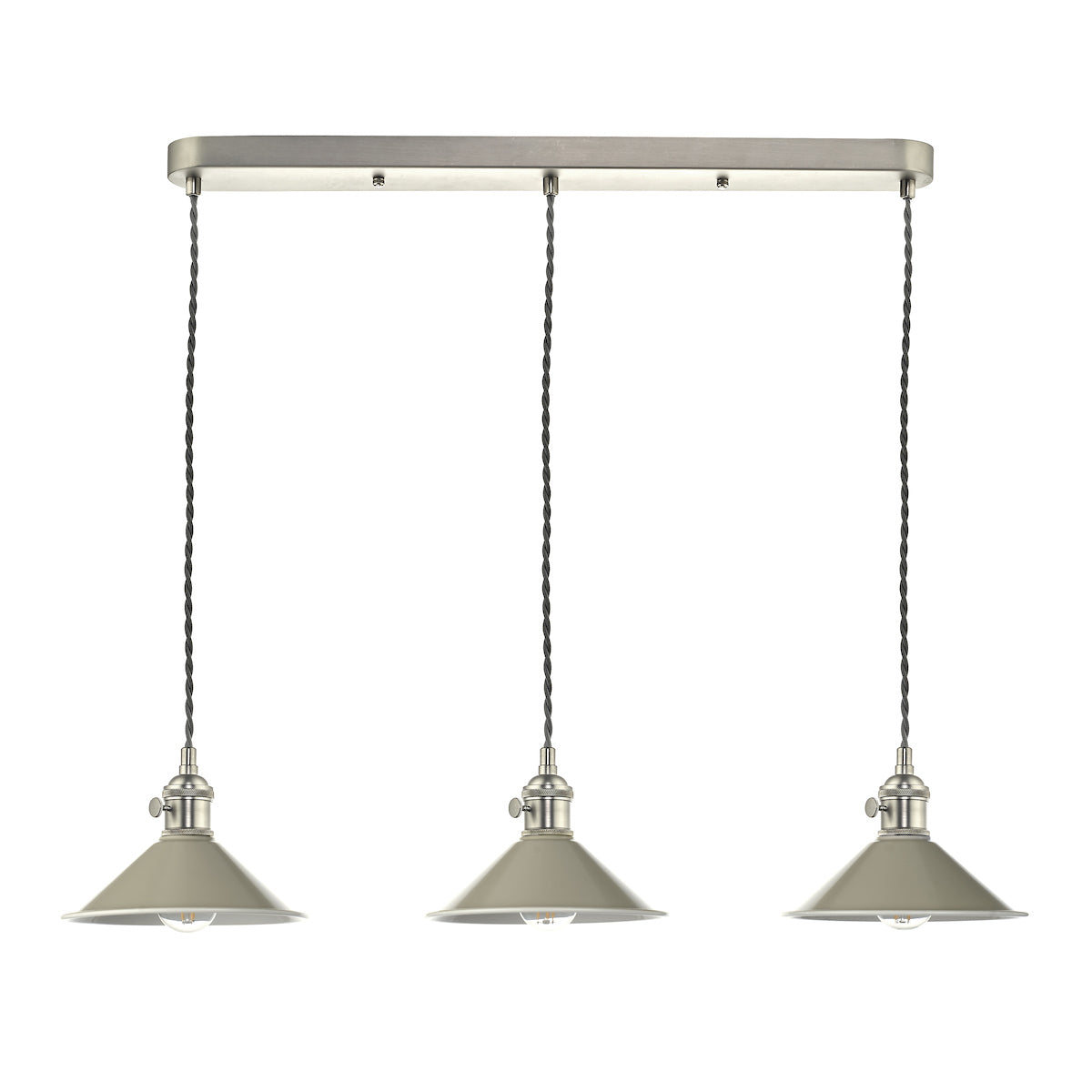 HADANO 3LT SUSPENSION ANTIQUE CHROME WITH CASHMERE