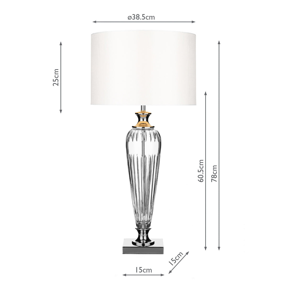 HINTON TL CRYSTAL CW SHADE
