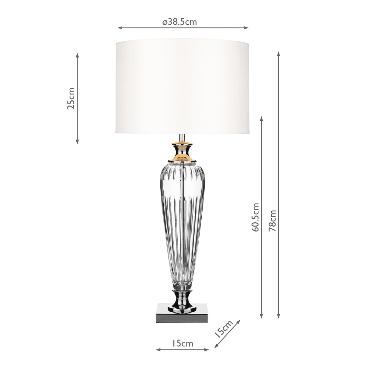 HINTON TL CRYSTAL CW SHADE