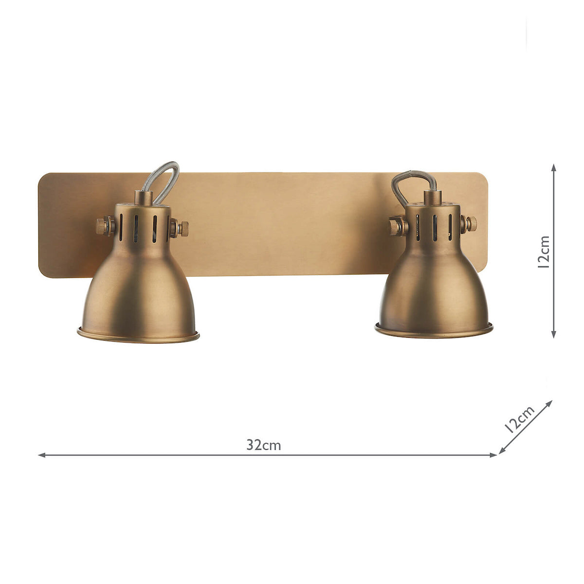 IDAHO 2LT BAR SPOT GU10 NATURAL BRASS GU10 LED INC