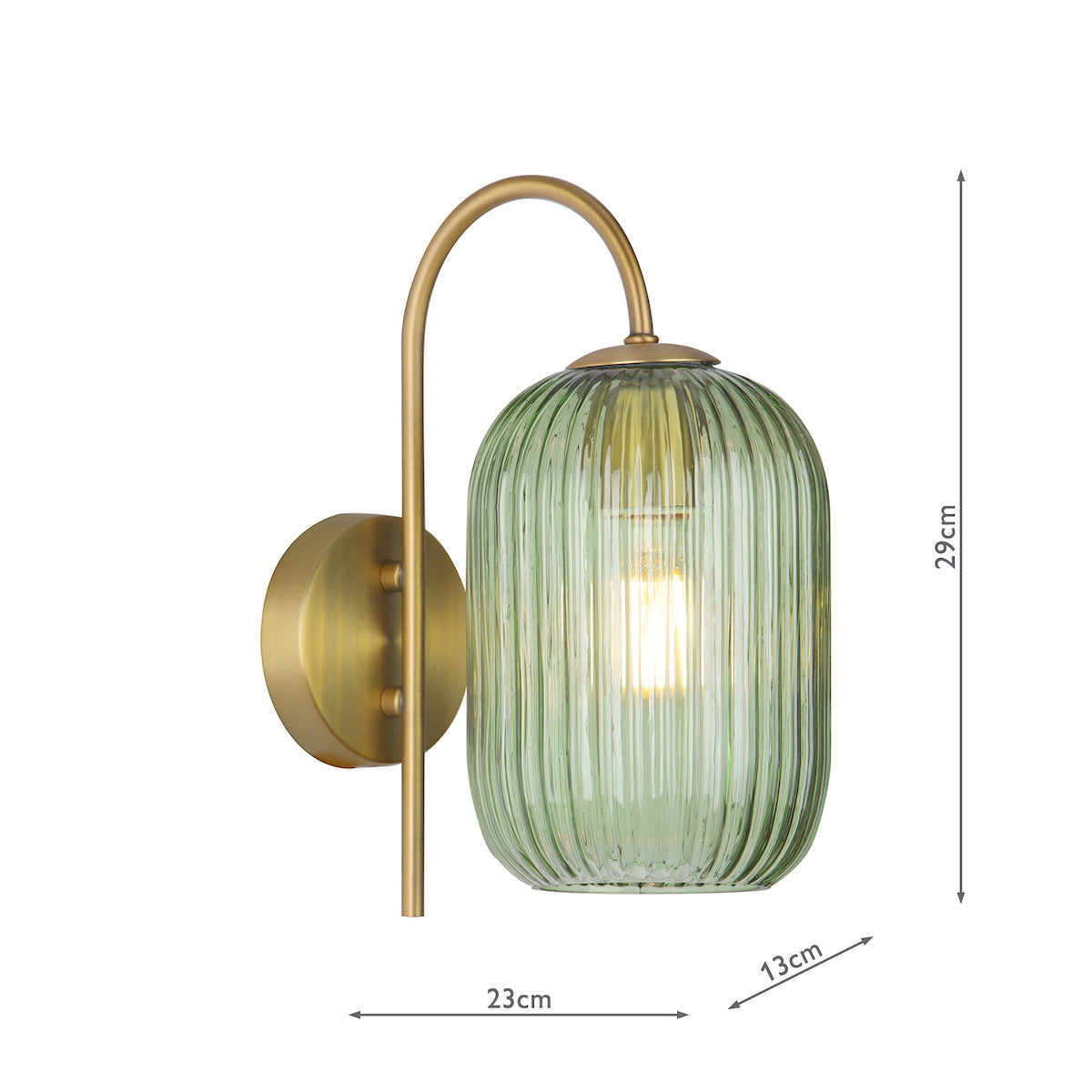 IDRA 1LT W/LT BRONZE CW GREEN GLS