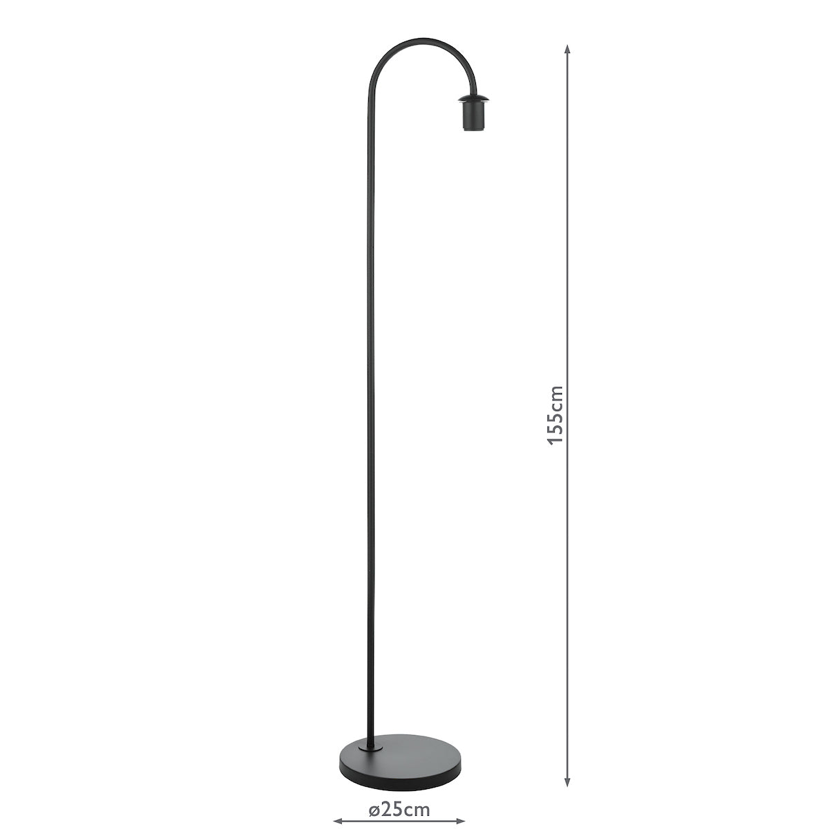 IDRA 1LT FLOOR LAMP BLACK FRAME ONLY