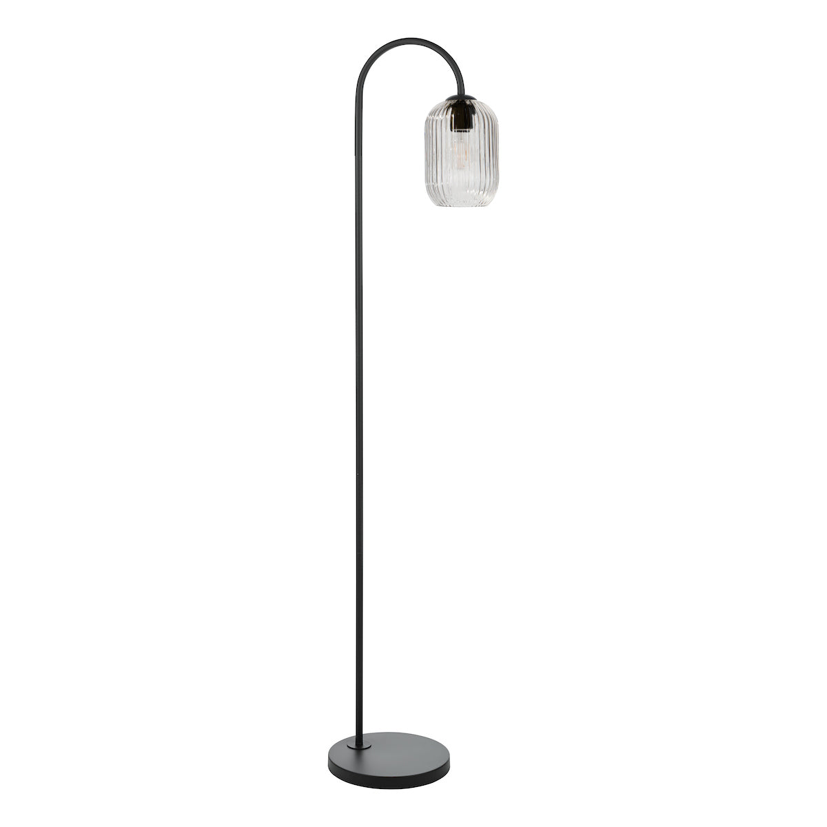IDRA 1LT FLOOR LAMP BLACK CW CLEAR GLS