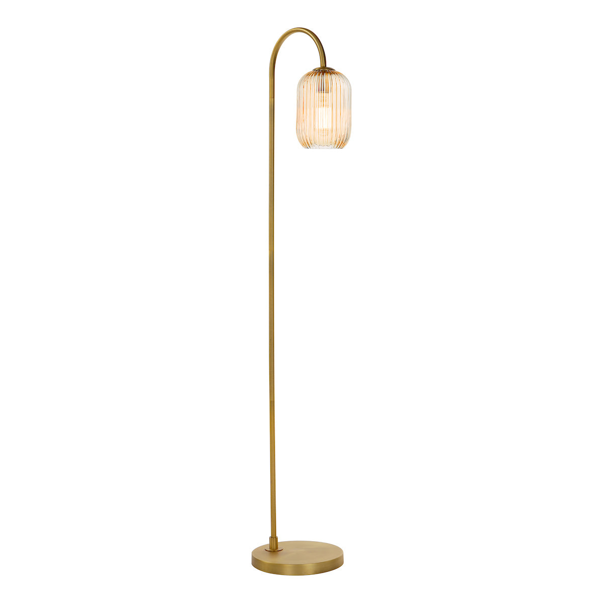 IDRA 1LT FLOOR LAMP BRONZE CW CHAMPAGNE GLS