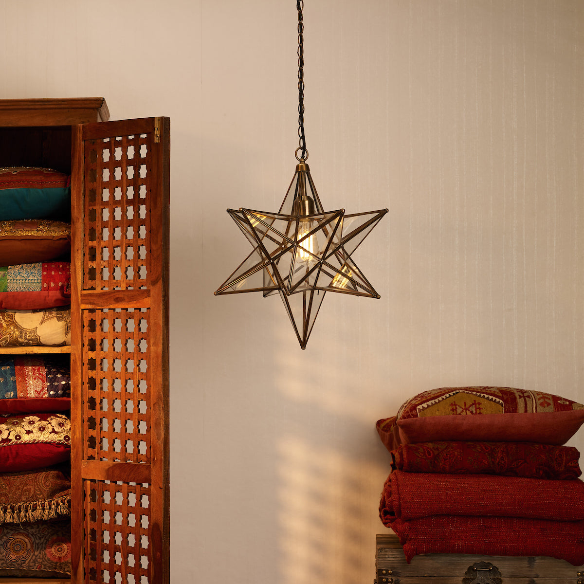 ILARIO 1LT STAR PENDANT LARGE ANT BRA
