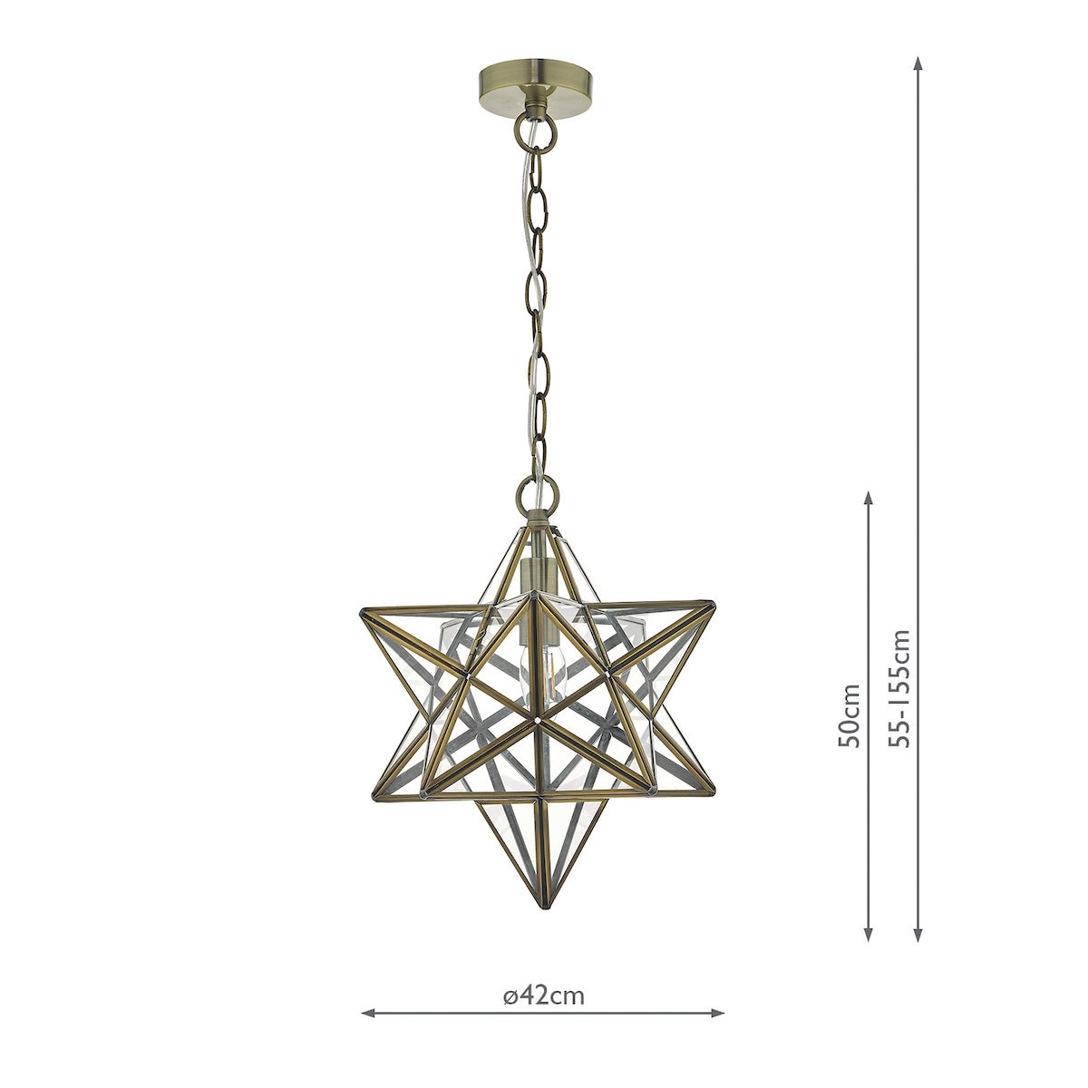 ILARIO 1LT STAR PENDANT LARGE ANT BRA