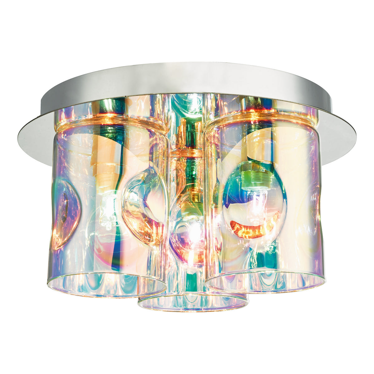 INTER 3LT FLUSH POL CHR & IRIDESCENT GL