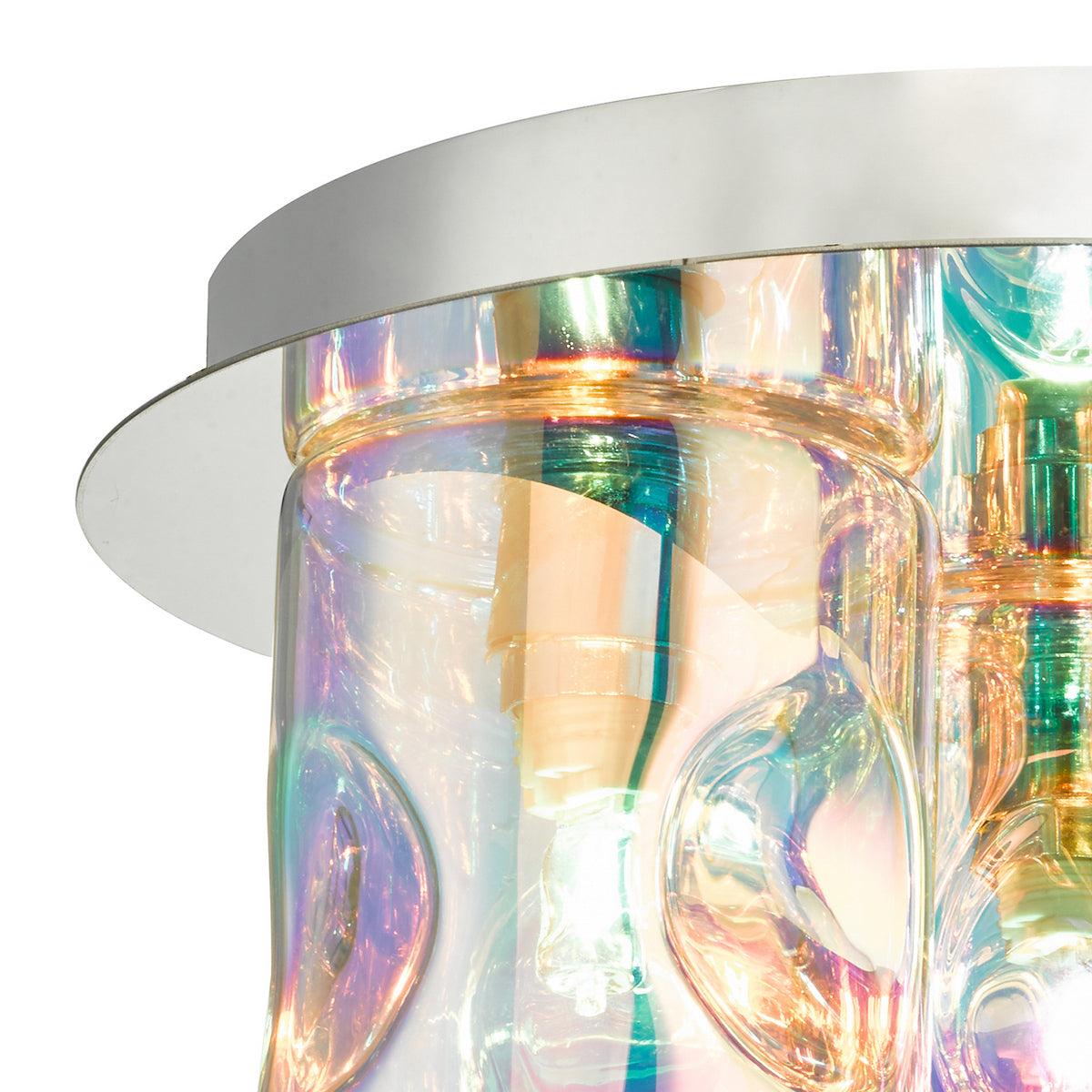 INTER 3LT FLUSH POL CHR & IRIDESCENT GL