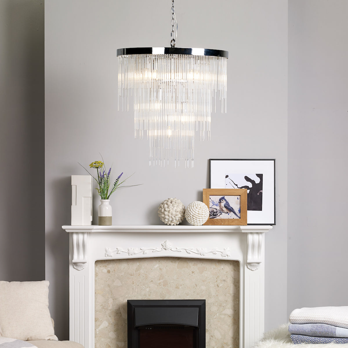 ISLA 7LT PENDANT POL CHR/ CLEAR