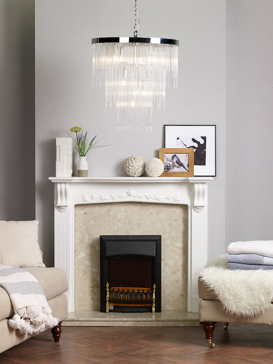 ISLA 7LT PENDANT POL CHR/ CLEAR