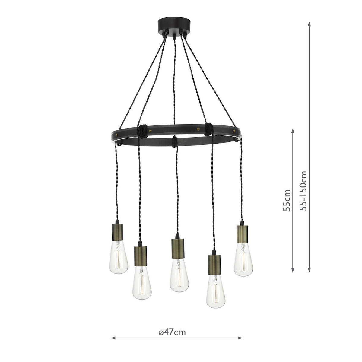 IVAN 5LT PENDANT RUSTIC
