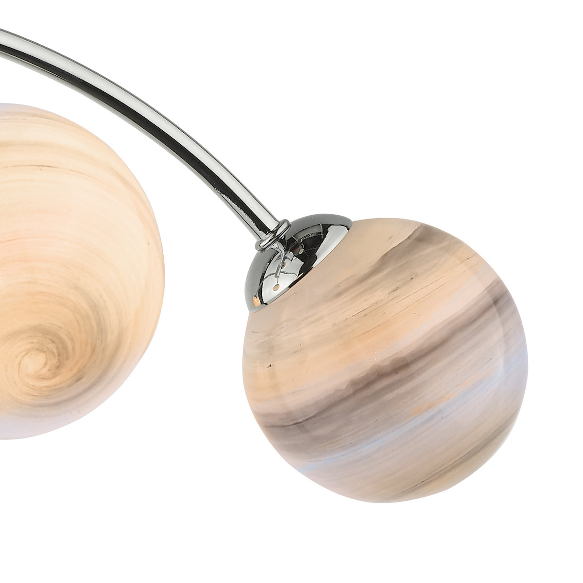 IZZY 4LT SEMI FLUSH POL CHR CW PLANET GLS