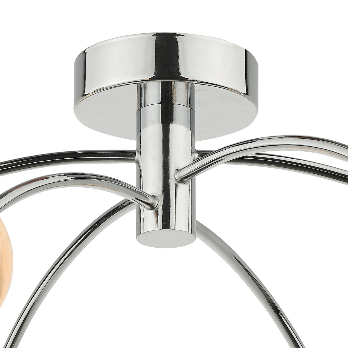IZZY 6LT SEMI FLUSH POL CHR CW PLANET GLS