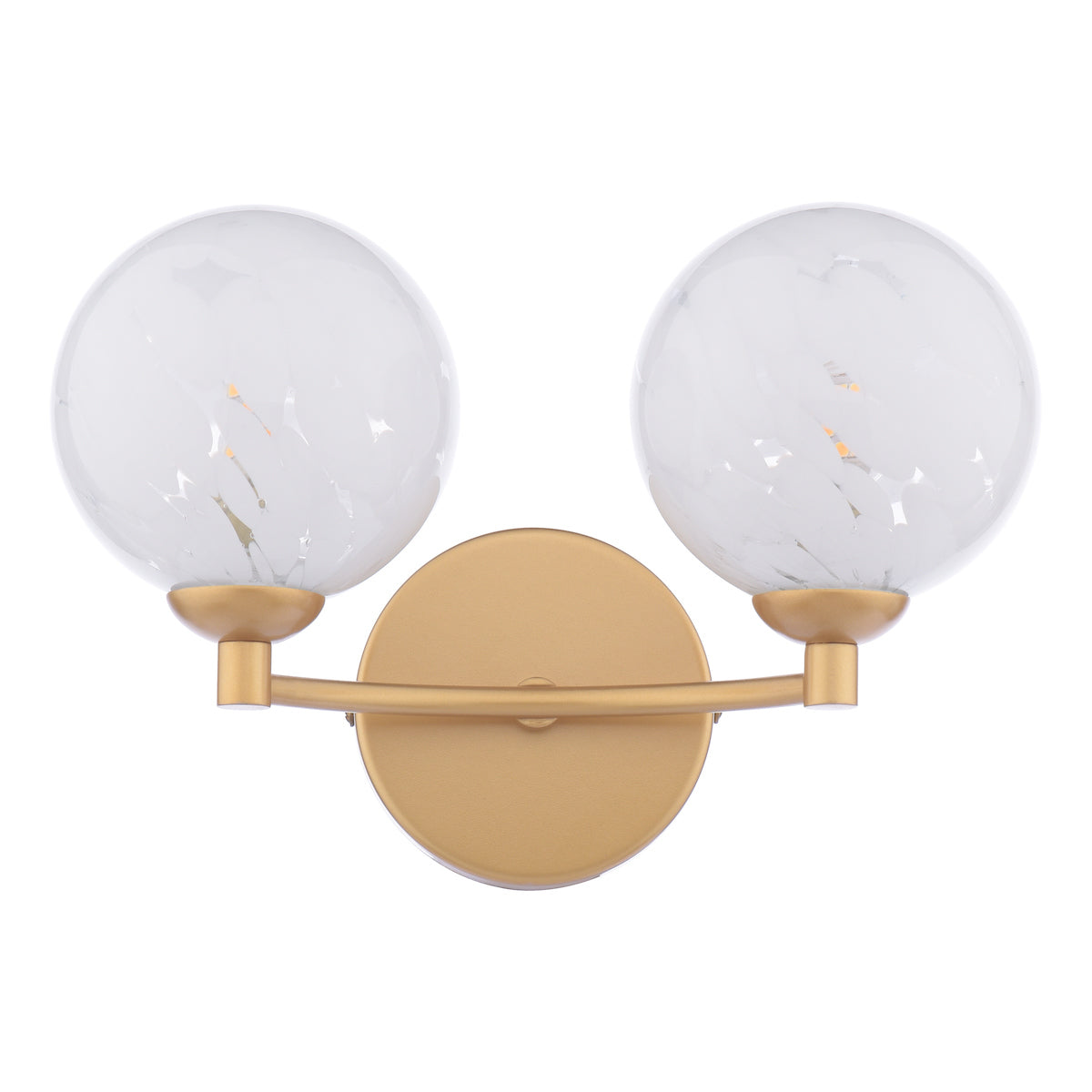 IZZY 2LT WALL LIGHT GOLD CW CONFETTI GLS
