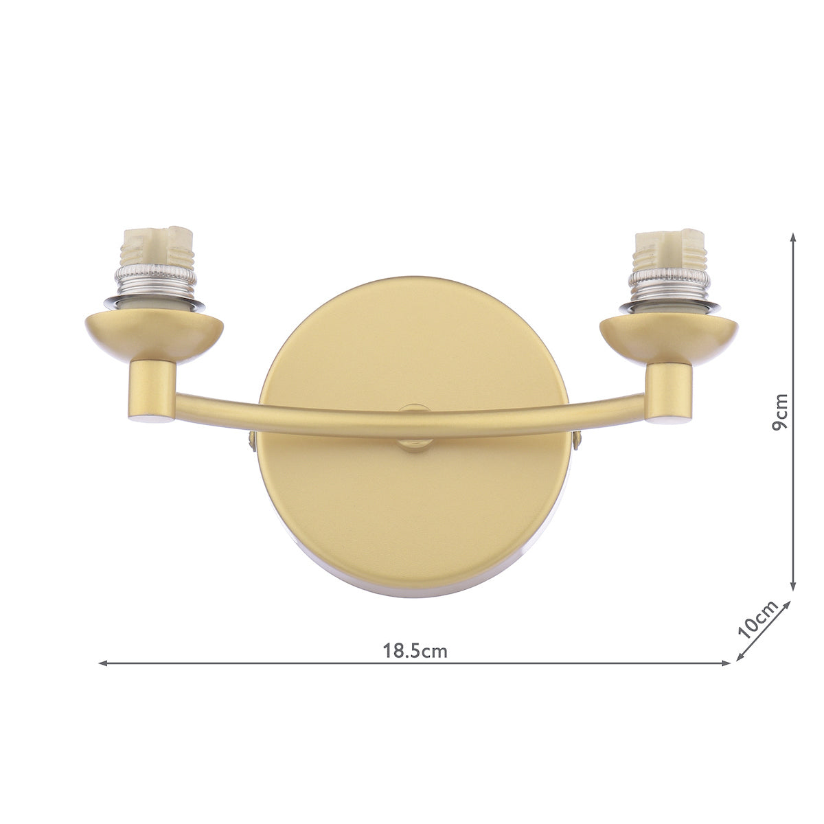 IZZY 2LT WALL LIGHT PAINTED GOLD FRAME ONLY