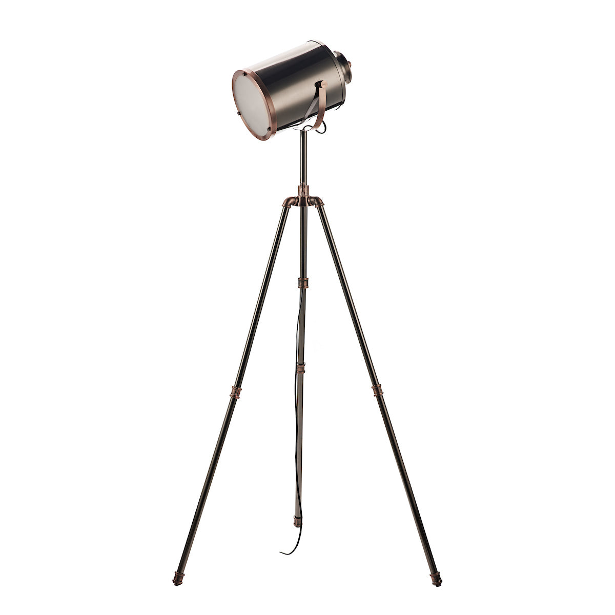 JAKE FLOOR TASK LAMP ANT SILVER AND COPPER