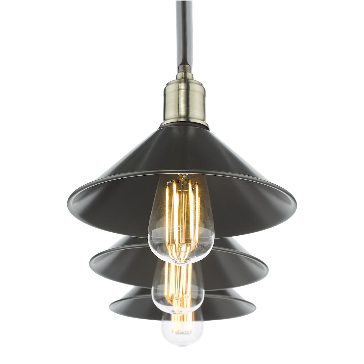 JALEN 3LT BAR PENDANT GRAPHITE ANTIQUE BRASS