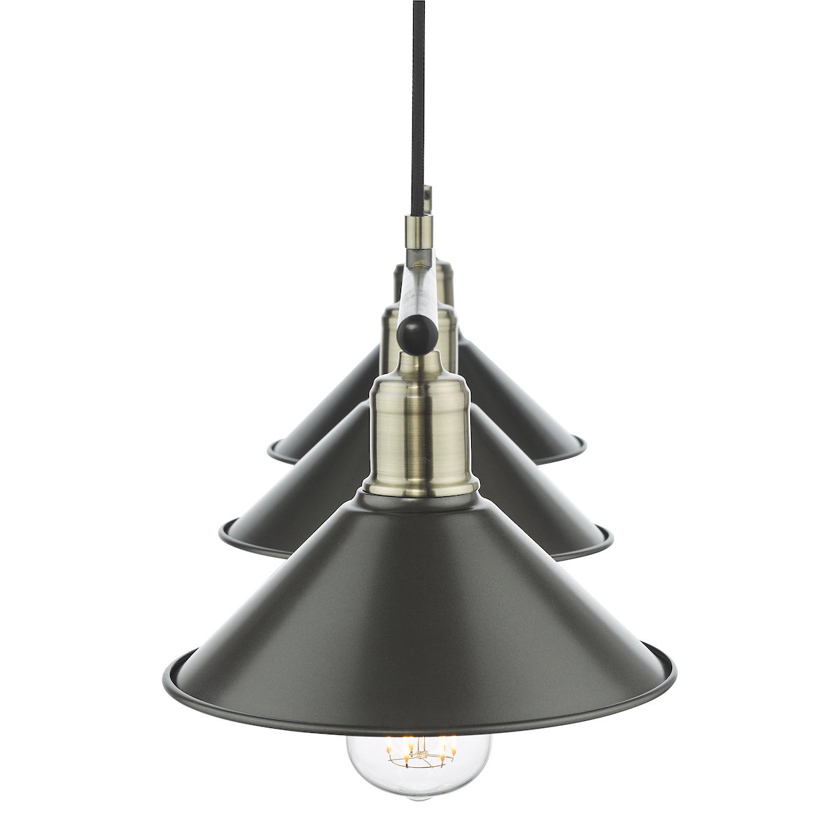JALEN 3LT BAR PENDANT GRAPHITE ANTIQUE BRASS