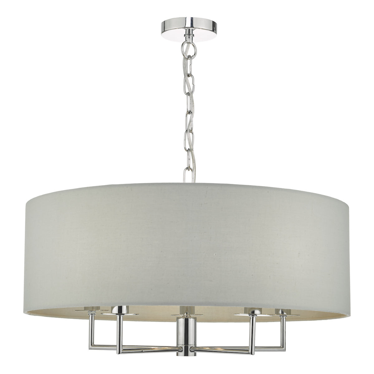 JAMELIA 5LT PENDANT POL CHR SHADELIER