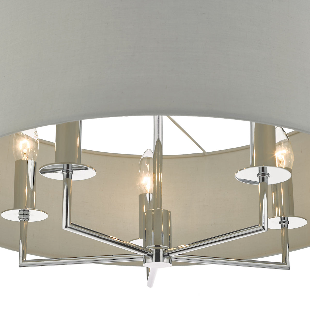 JAMELIA 5LT PENDANT POL CHR SHADELIER