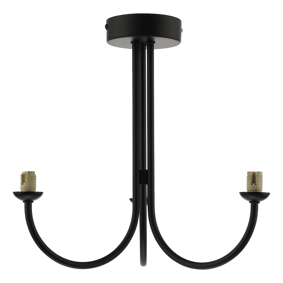 JARED 3LT SEMI FLUSH BLACK FRAME ONLY