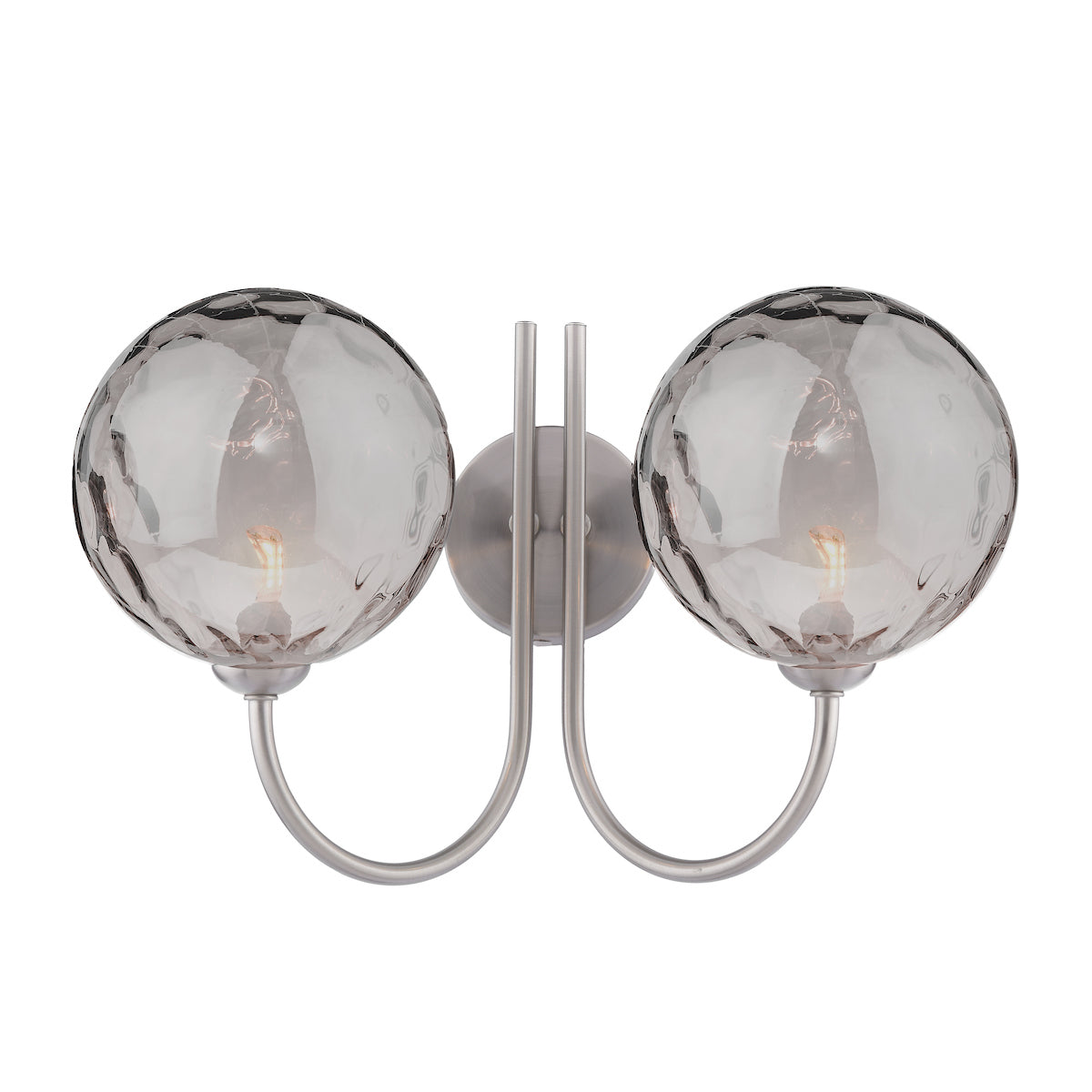 JARED 2LT W/LT SATIN NICKEL CW SMOKED GLS 150MM