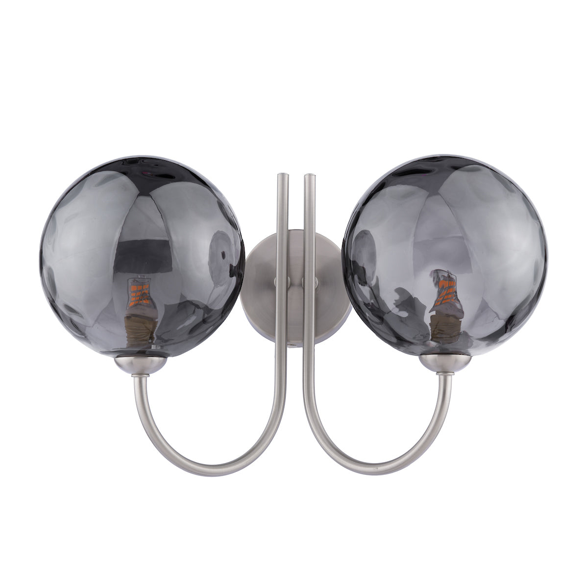 JARED 2LT W/LT SATIN NICKEL CW SMOKED GLS 150MM