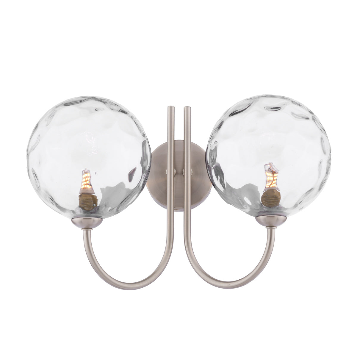 JARED 2LT W/LT SATIN NICKEL CW CLEAR GLS 150MM