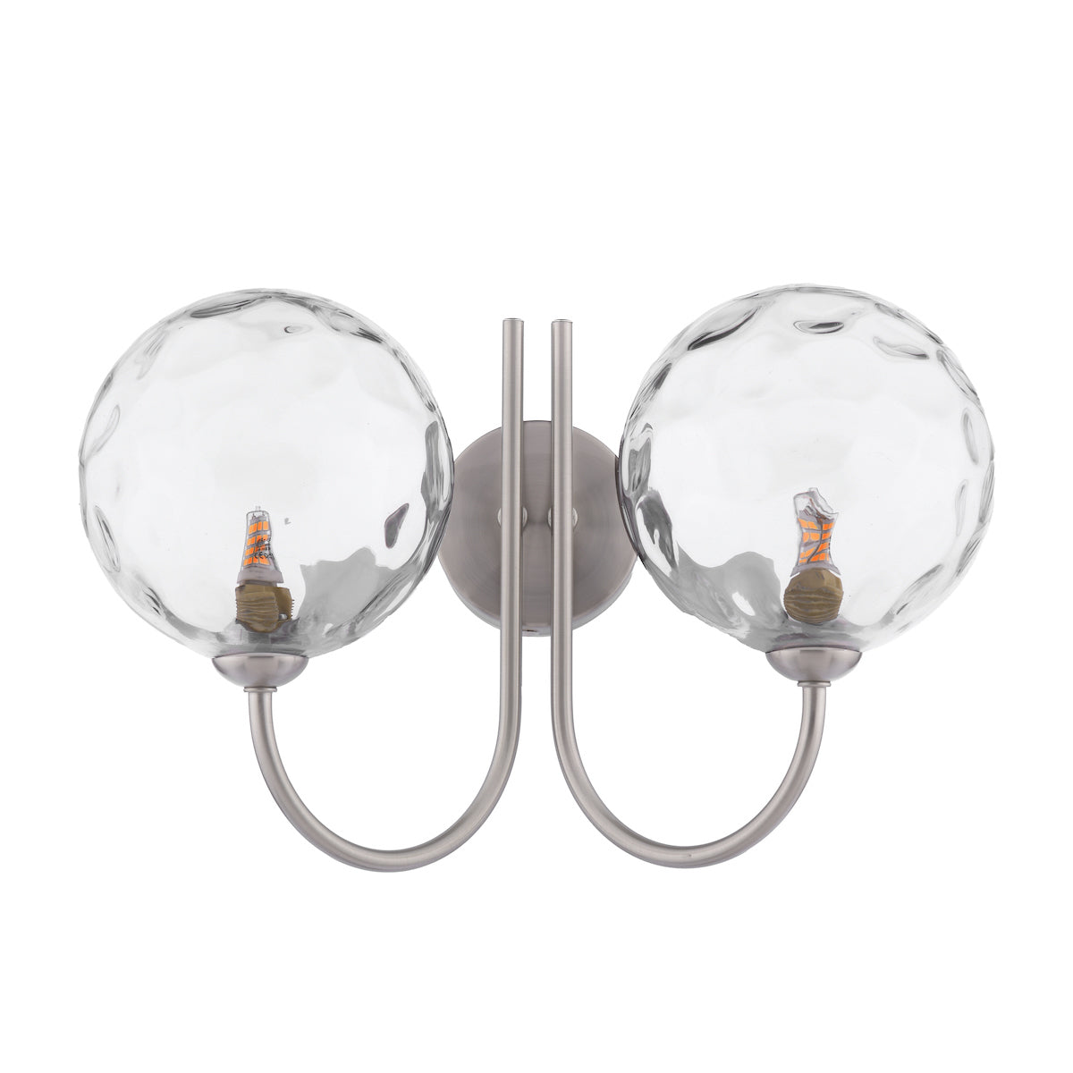 JARED 2LT W/LT SATIN NICKEL CW CLEAR GLS 150MM