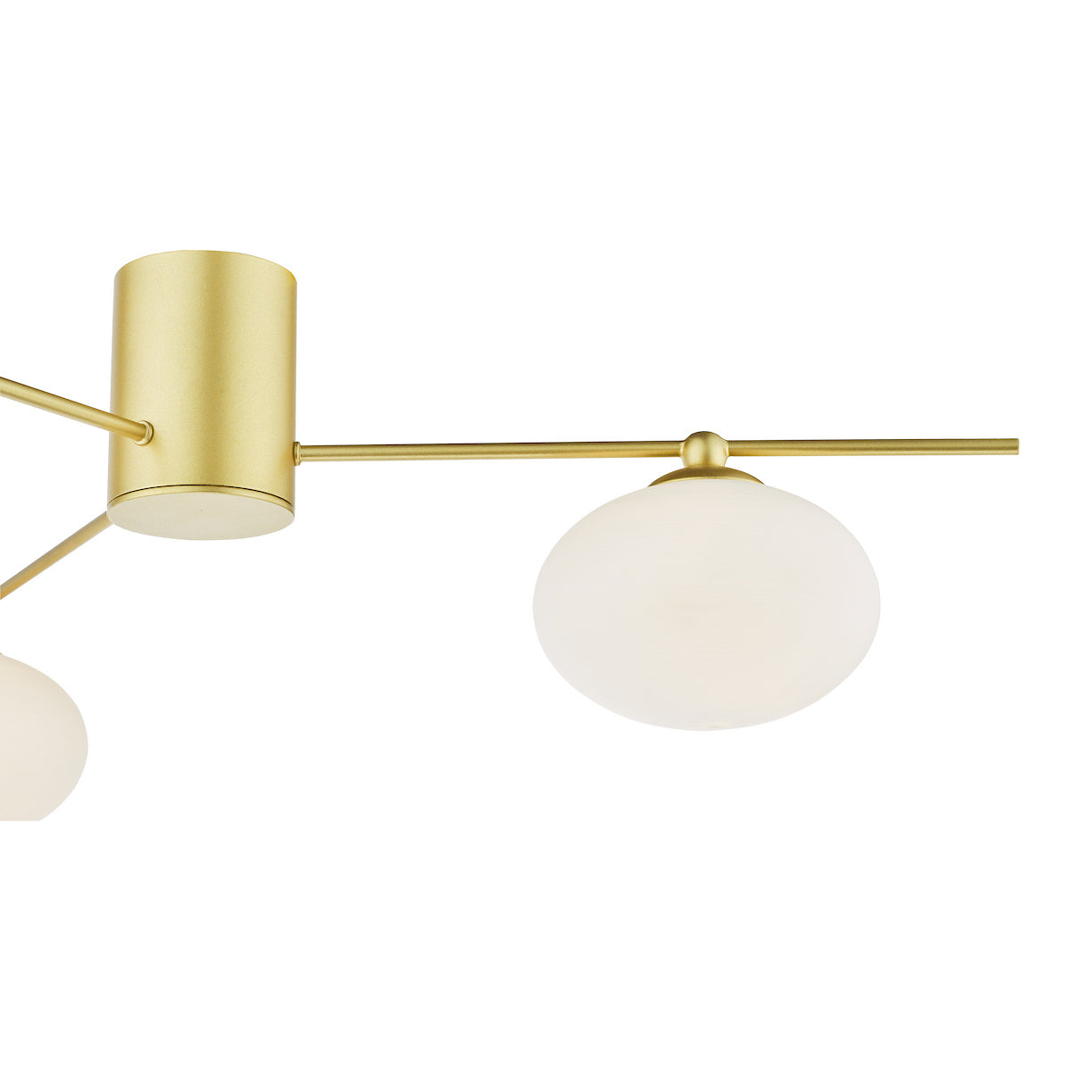 JASPER 3LT SEMI FLUSH PAINTED GOLD OPAL GLASS