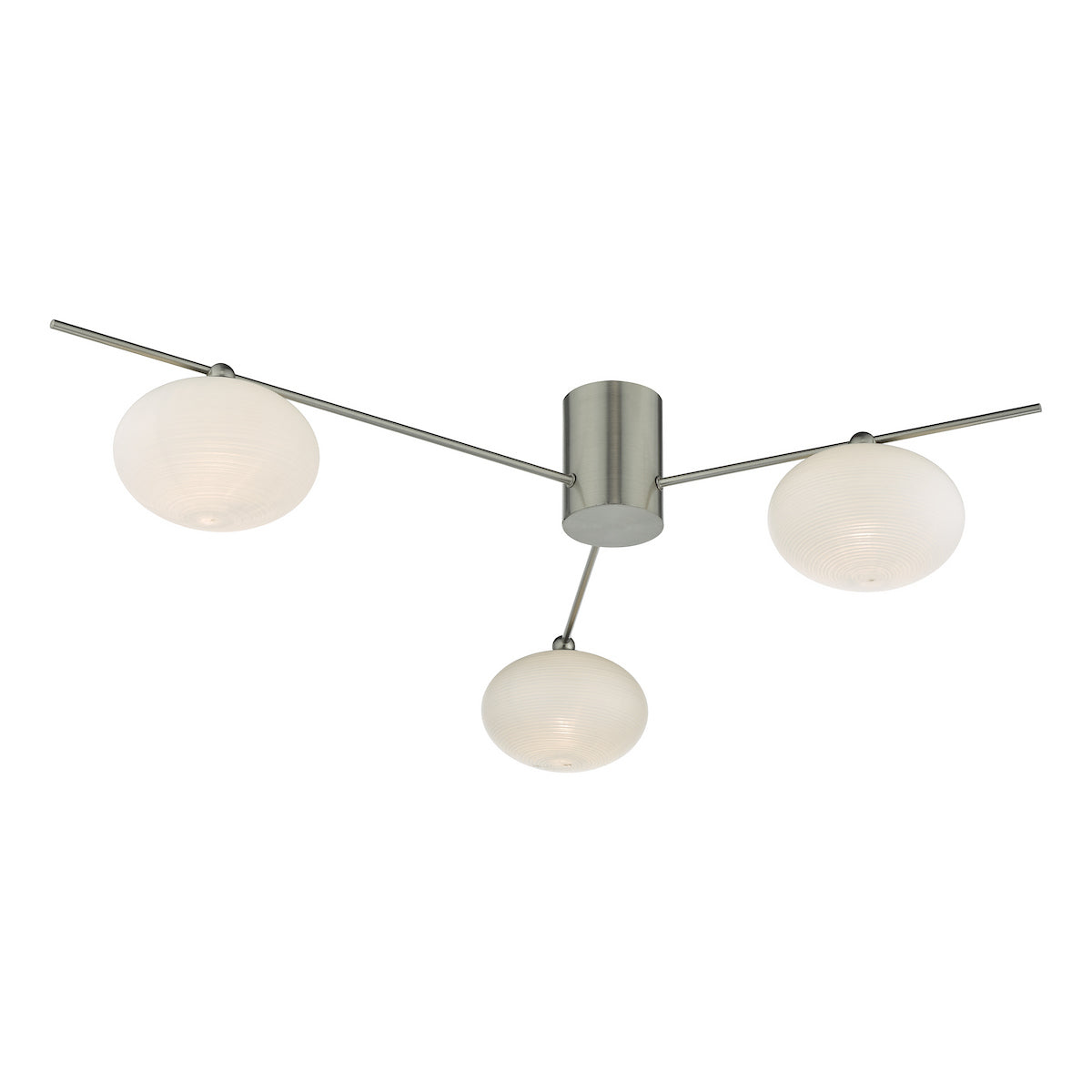JASPER 3LT SEMI FLUSH SAT NICKEL