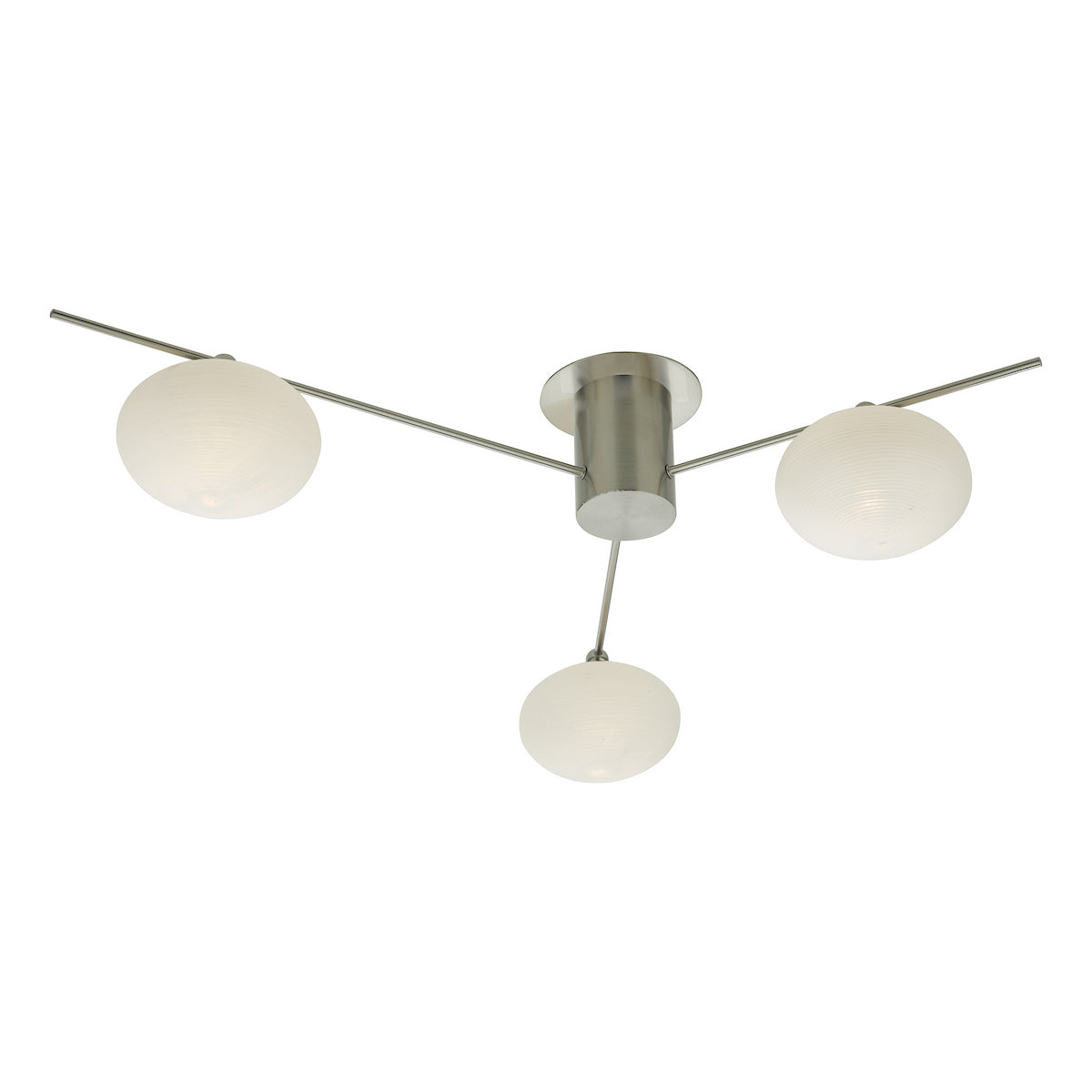 JASPER 3LT SEMI FLUSH SAT NICKEL