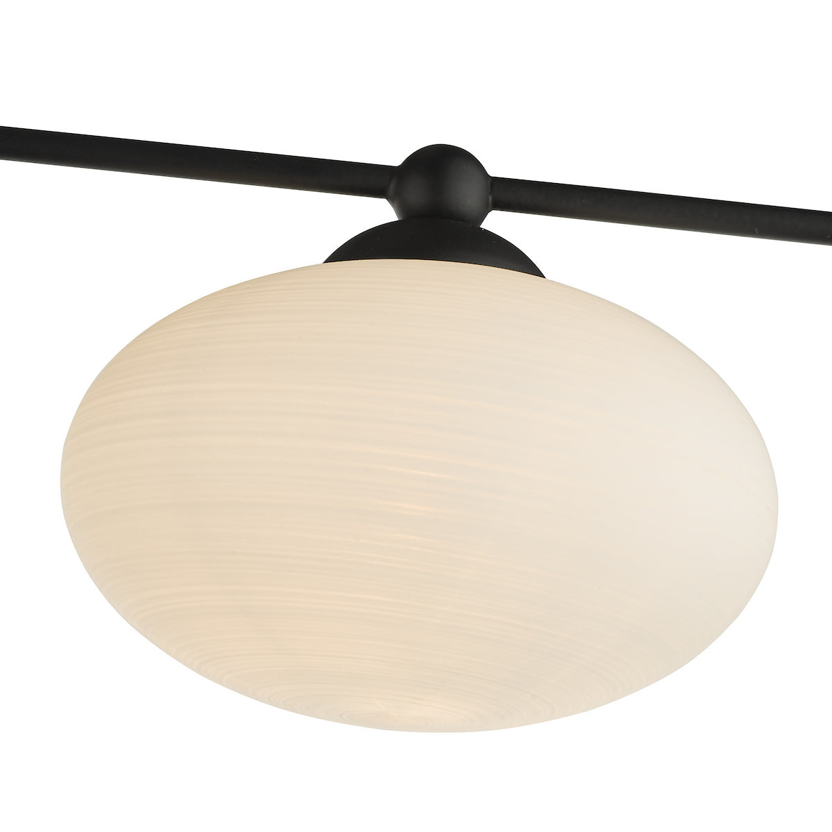 JASPER 5LT SEMI FLUSH MATT BLACK OPAL GLASS