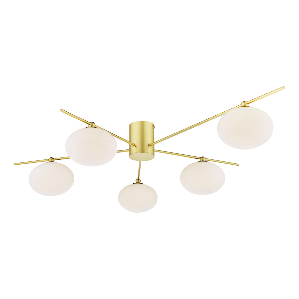 JASPER 5LT SEMI FLUSH PAINTED GOLD