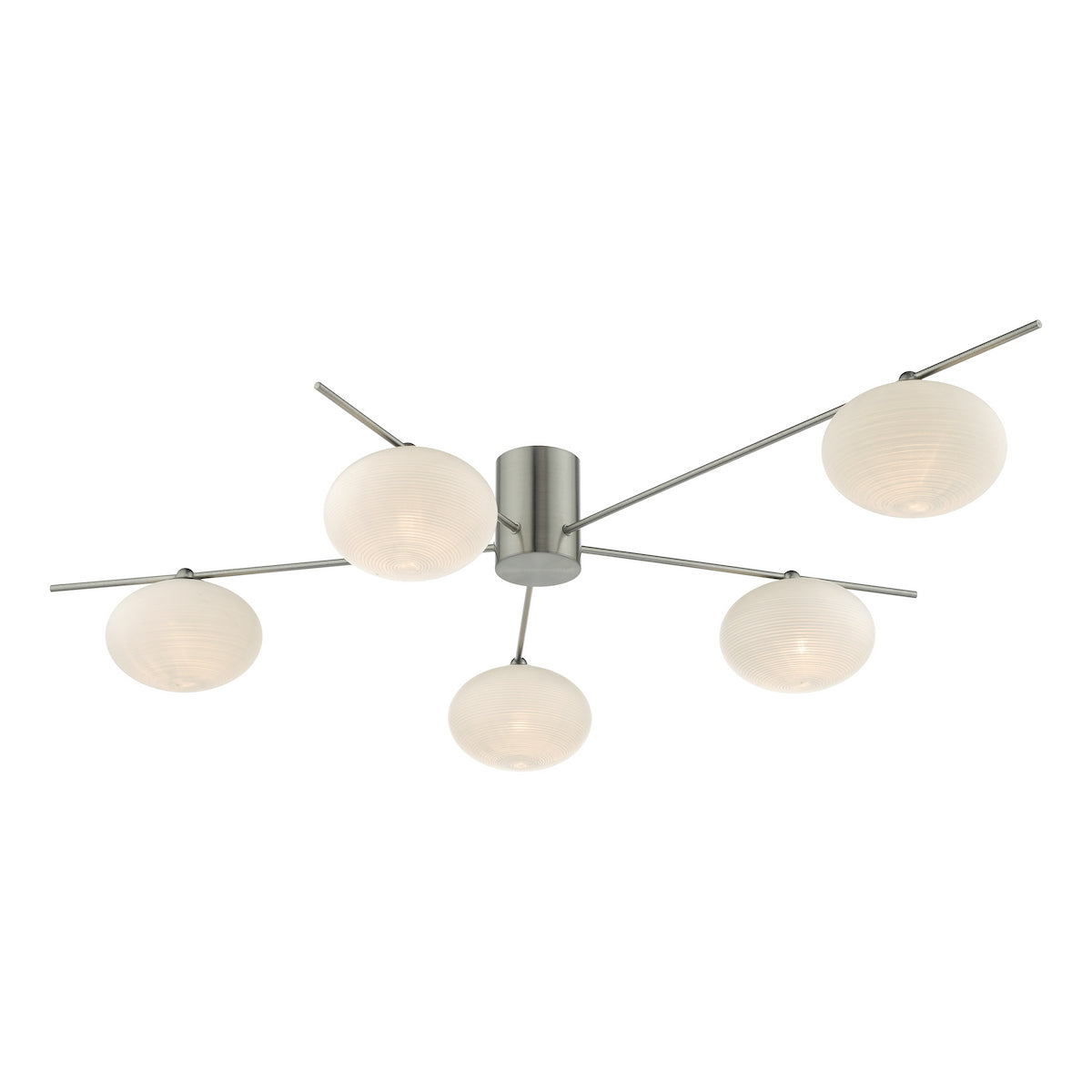 JASPER 5LT SEMI FLUSH SAT NICKEL