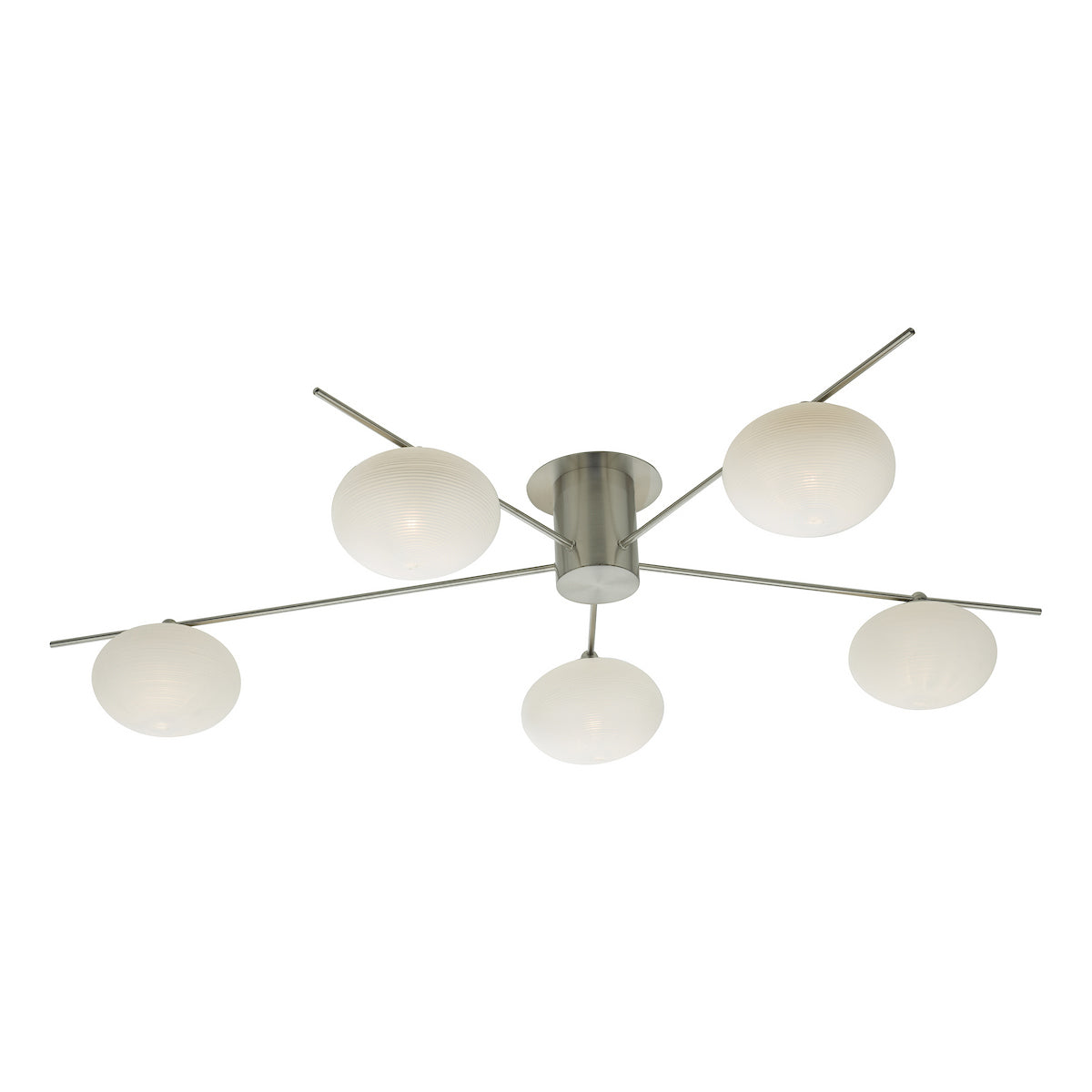 JASPER 5LT SEMI FLUSH SAT NICKEL