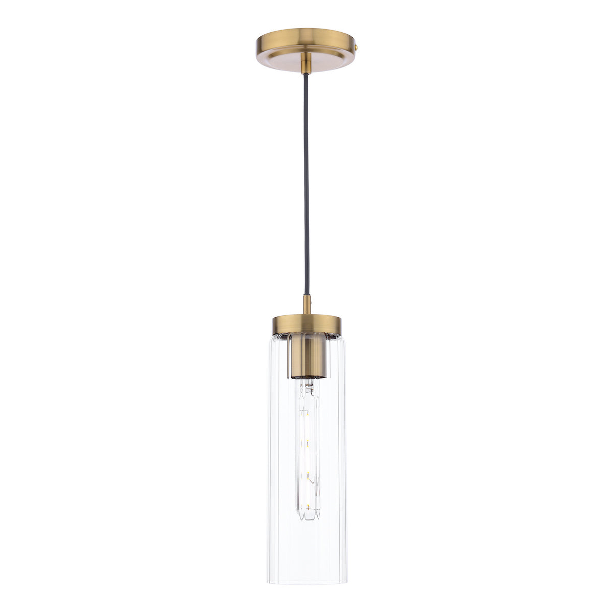 JODELLE 1LT PENDANT BRONZE & CLEAR