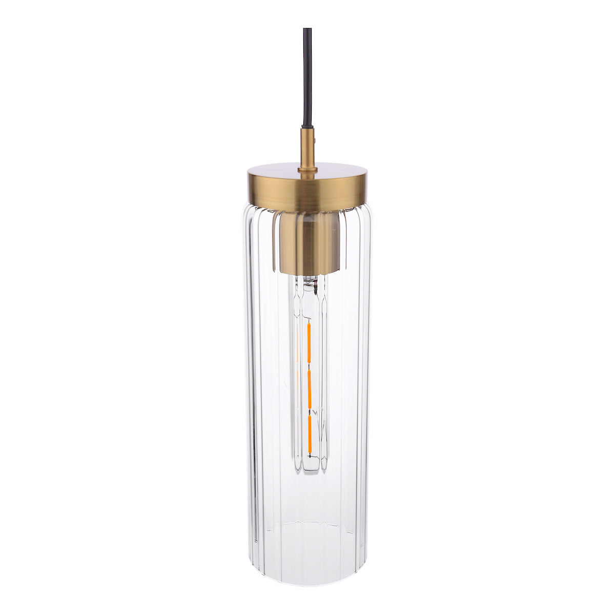 JODELLE 1LT PENDANT BRONZE & CLEAR