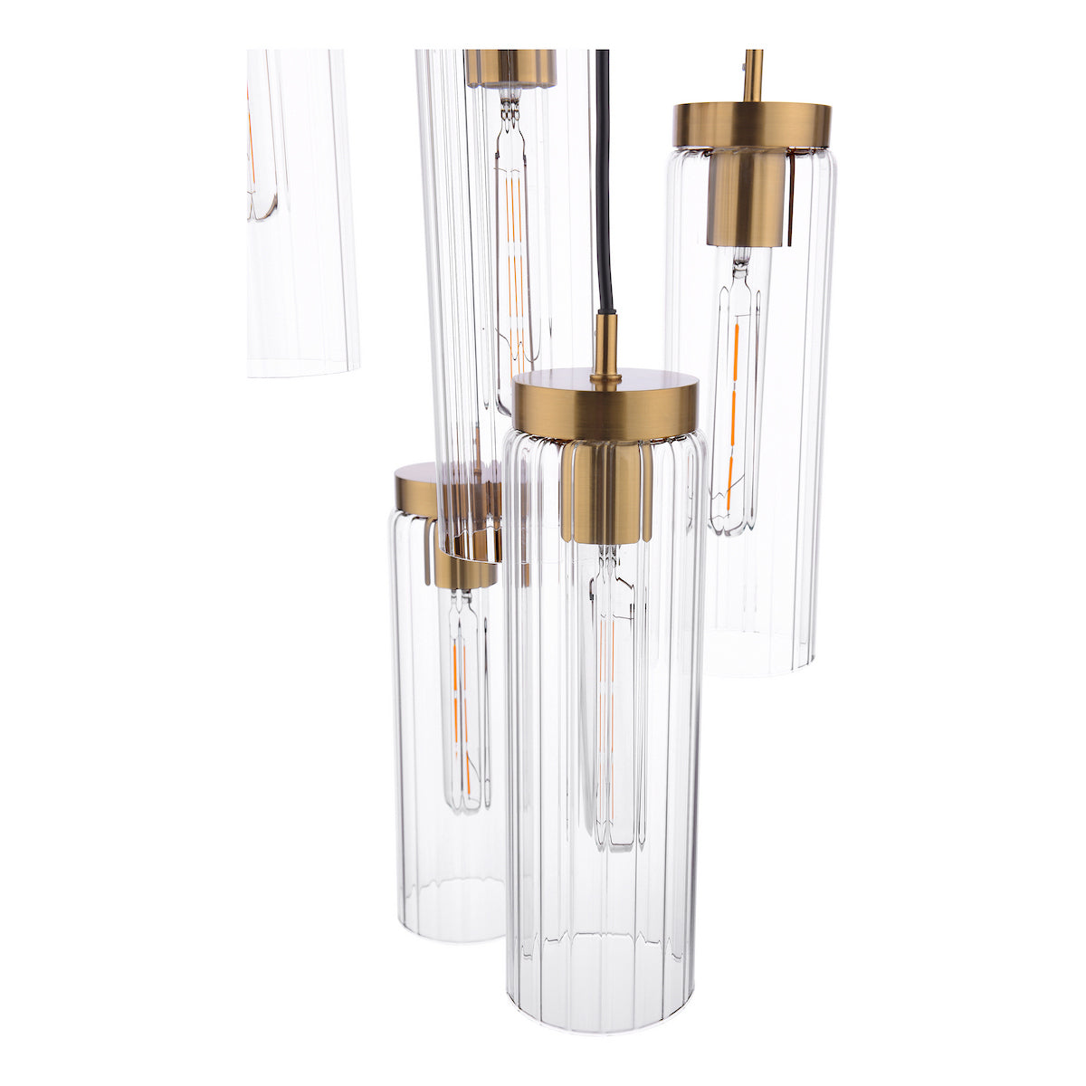 JODELLE 5LT CLUSTER PENDANT BRONZE & CLEAR