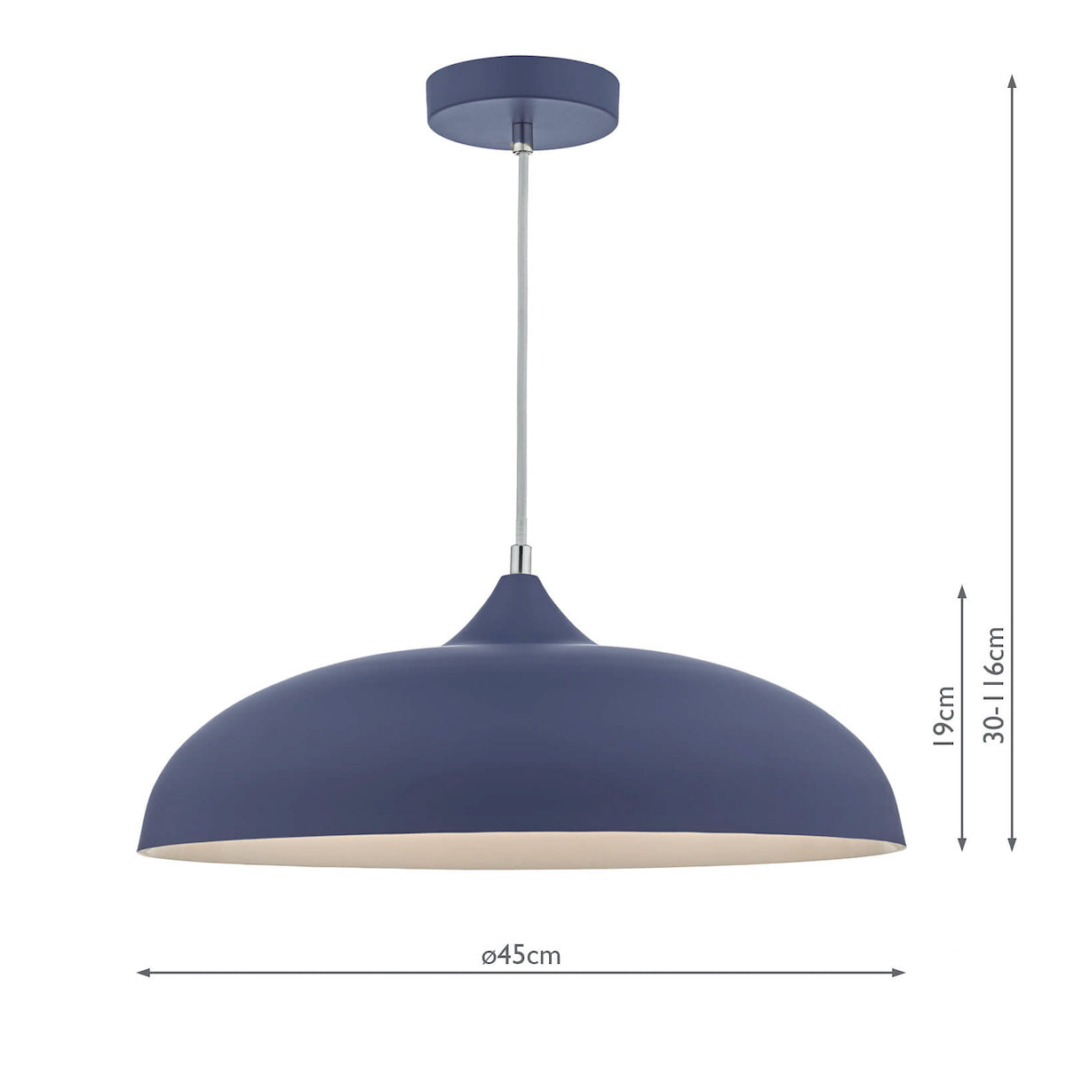 KAELAN 1LT PENDANT DARK BLUE