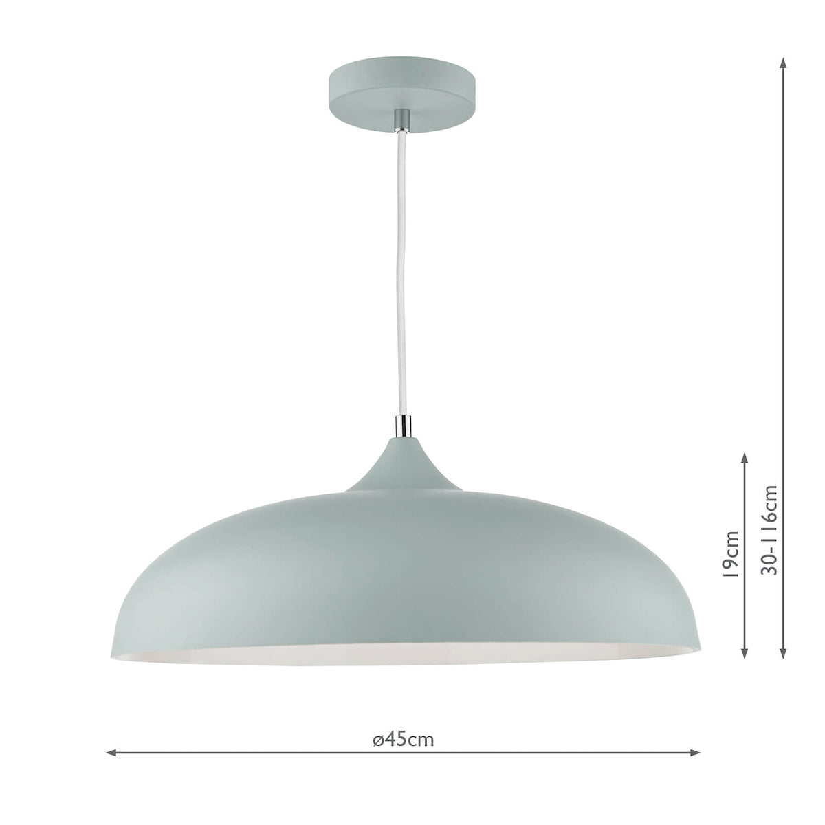 KAELAN 1LT PENDANT LIGHT GREY