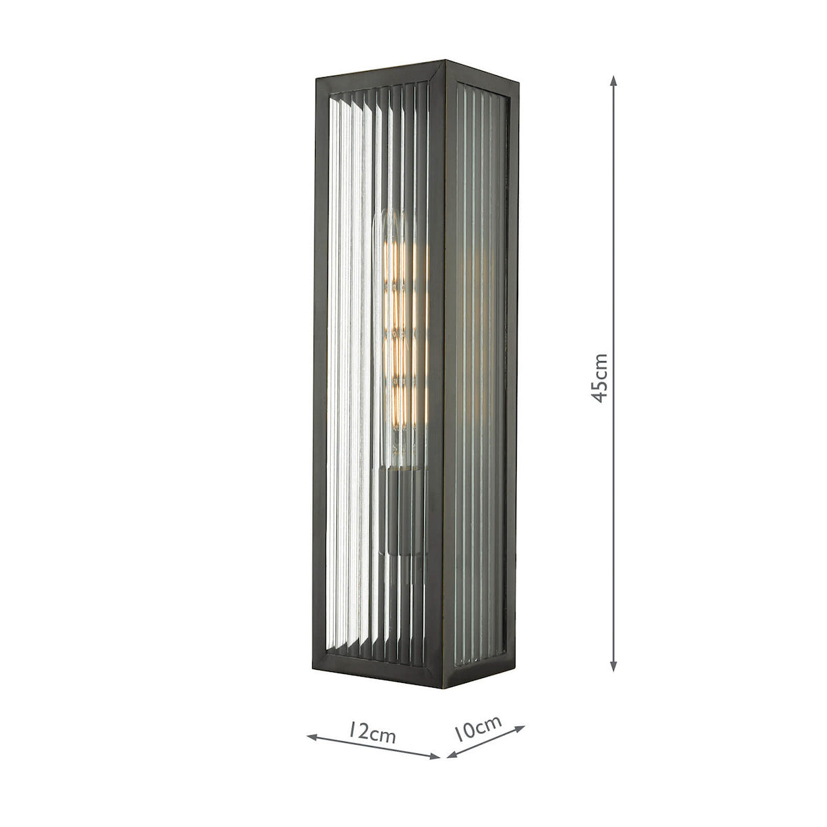 KEEGAN 1LT W/LT RUBBED BRONZE LARGE IP44