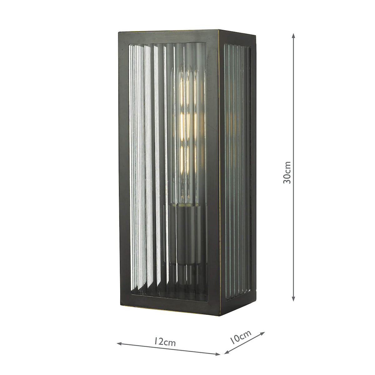 KEEGAN 1LT W/LT RUBBED BRONZE SMALL IP44